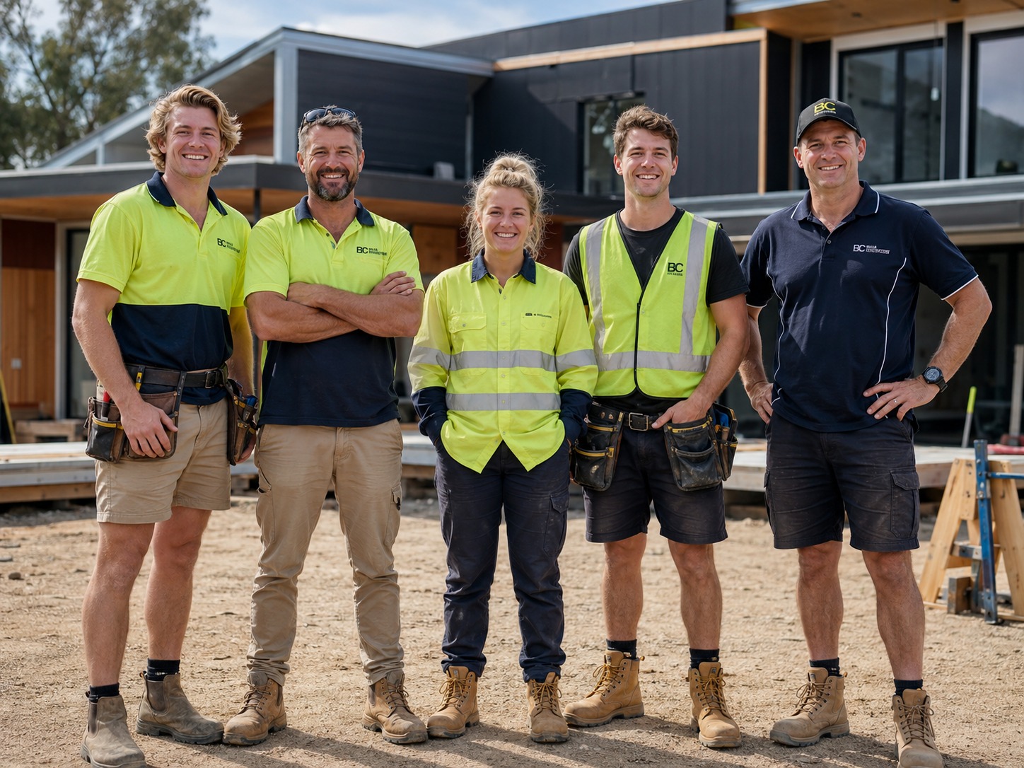 Brisbane concrete contractors team on-site