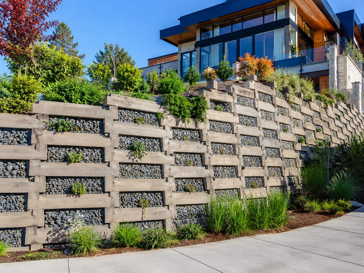 Crib retaining wall Brisbane