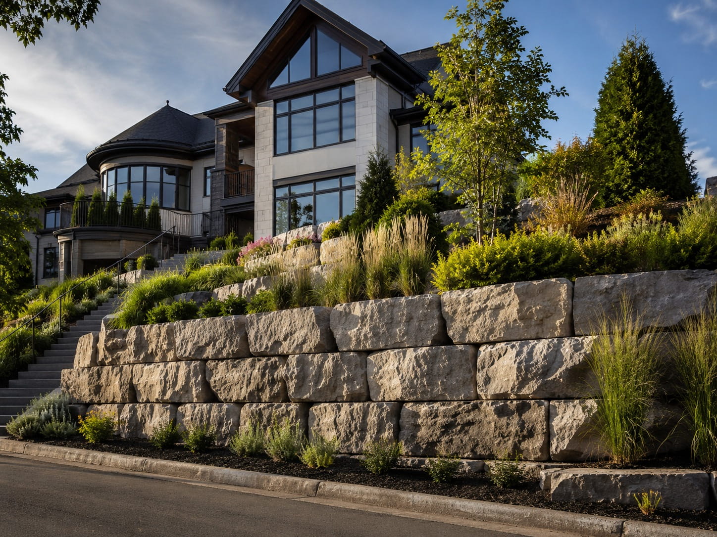 Gravity retaining wall Brisbane